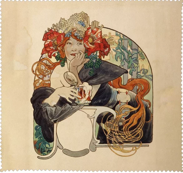 Ściereczka do okularów Bières De La Meuse (Piwo z mezy) Alfons Mucha