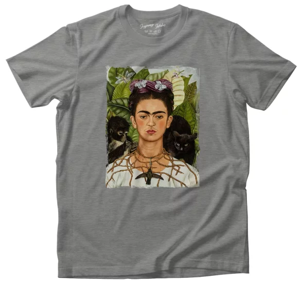 Koszulka Autoportret z cierniowym naszyjnikiem i kolibrem Frida Kahlo