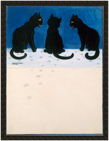 Naszywka Czarne koty na śniegu Louis Wain