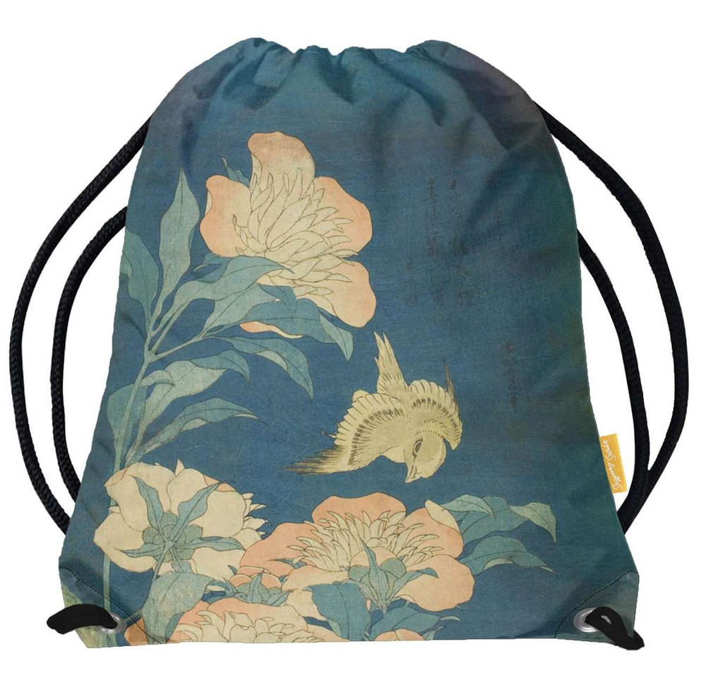 Worek Kanarek i piwonia Katsushika Hokusai