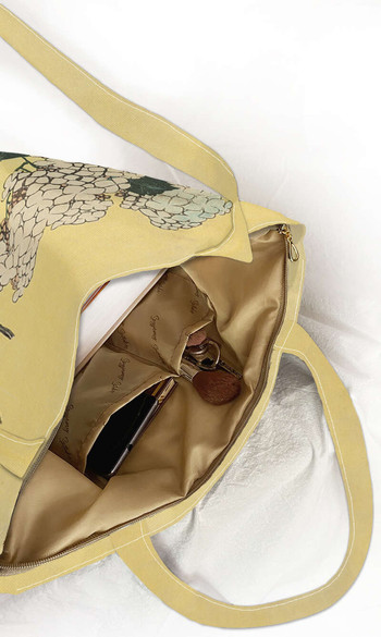 Torba na ramię shopper Hortensja i Jaskółka Katsushika Hokusai