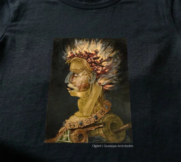 Koszulka z nadrukiem Ogień Giuseppe Arcimboldo