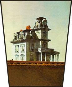 Ekran Dom przy torach kolejowych Edward Hopper