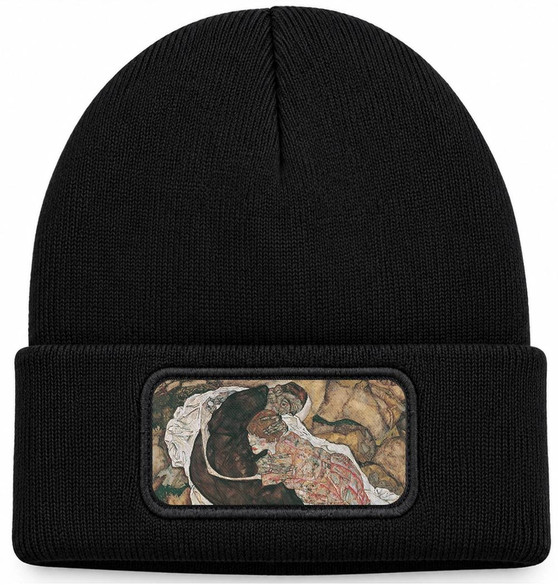 Czapka zimowa Death and the Maiden Egon Schiele – czarna