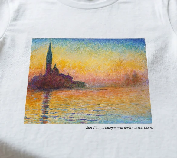 Koszulka z nadrukiem San Giorgio maggiore at dusk Claude Monet