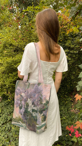 Torba na ramię shopper Bzy w oknie Mary Cassatt