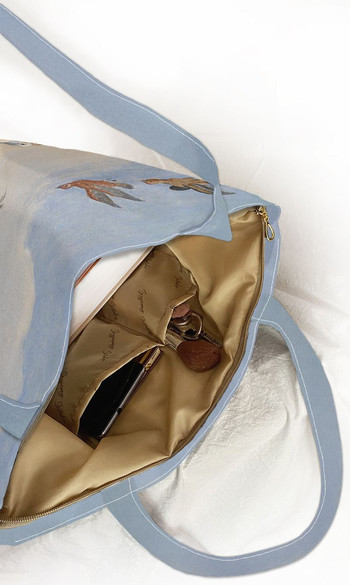 Torba na ramię shopper Czaple i kaczki na rzece Jan van Kessel (starszy)