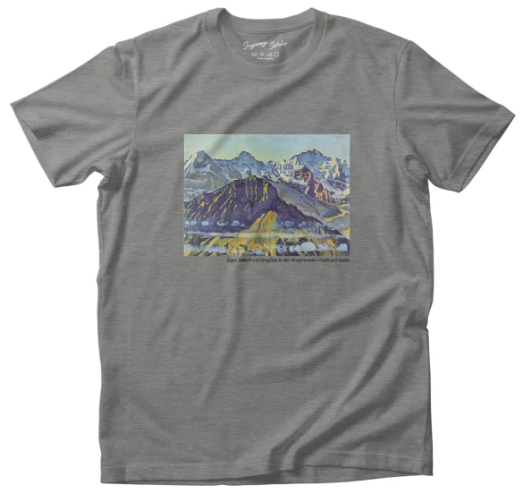 Koszulka z nadrukiem Eiger, Mönch und Jungfrau in der Morgensonne Ferdinand Hodler