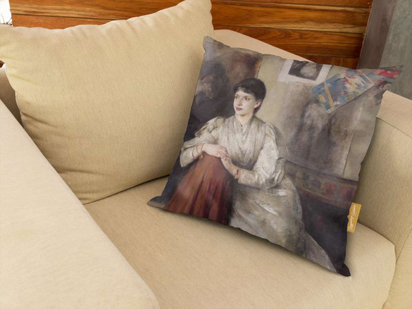 Poduszka Portret kobiety w białej sukni Olga Boznańska