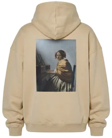 Bluza oversize Młoda kobieta siedząca przy dziedzińcu Jan Vermeer