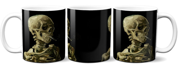 Kubek Czaszka z palącym się papierosem Vincent Van Gogh