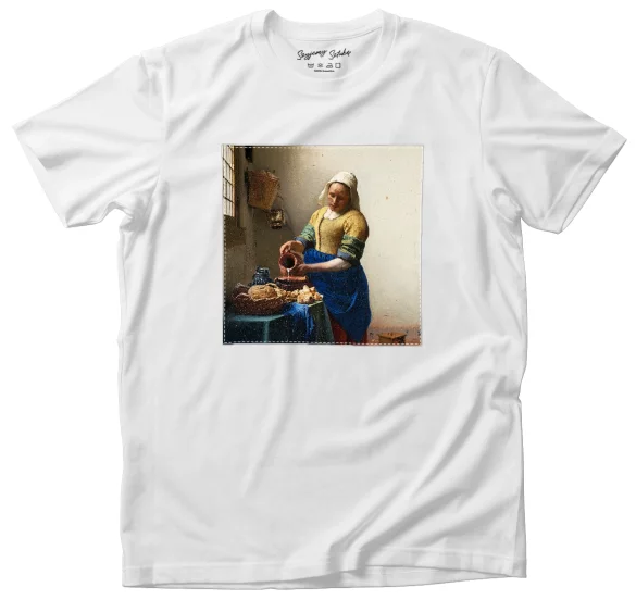 Koszulka z naszywką Mleczarka Jan Vermeer