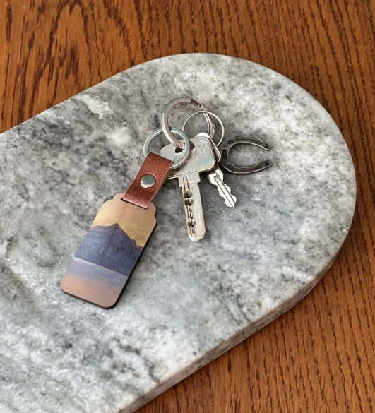 Brelok Genfersee mit Mont-Blanc im Morgenrot Ferdinand Hodler