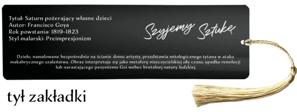 Zakładka do książki Saturn pożerający własne dzieci Francisco Goya