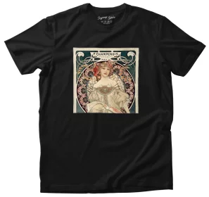 Koszulka z naszywką Rozmarzenie Alfons Mucha