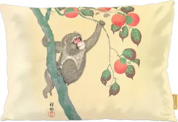 Poduszka Małpa na drzewie persymonowym Ohara Koson