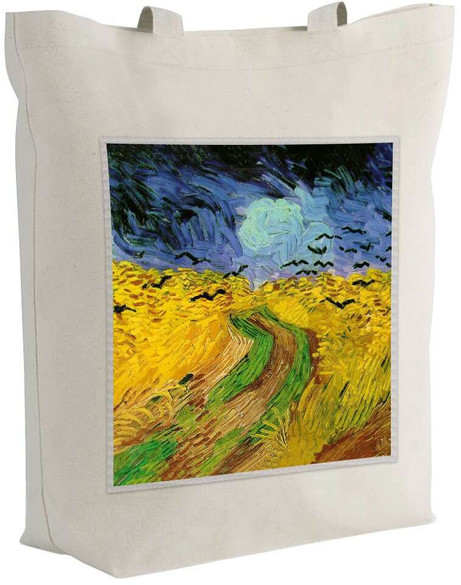 Torba z naszywką Pole pszenicy z krukami Vincent Van Gogh