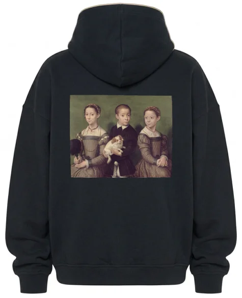 Bluza oversize Troje dzieci z psem Sofonisba Anguissola