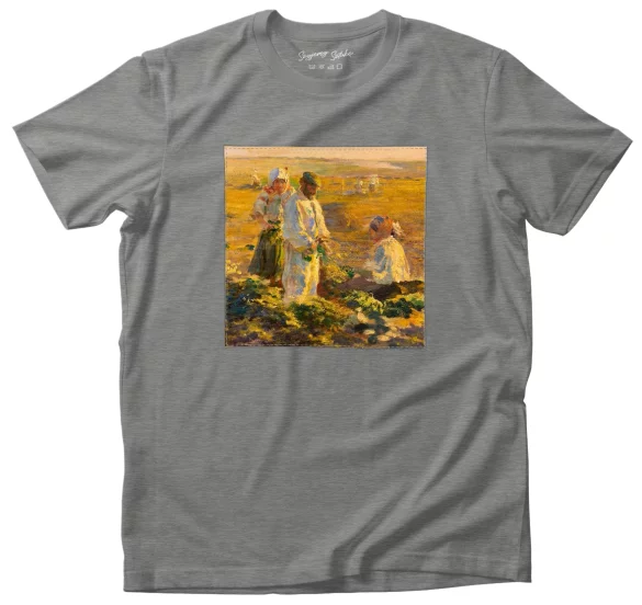 Koszulka z naszywką Kopanie buraków Leon Wyczółkowski