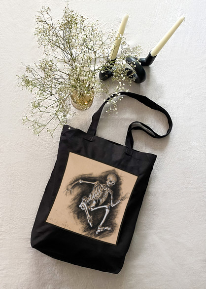 Torba z naszywką Studium szkieletu Władysław Podkowiński