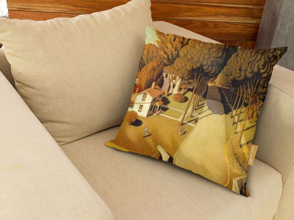 Poduszka The Birthplace of Herbert Hoover Grant Wood