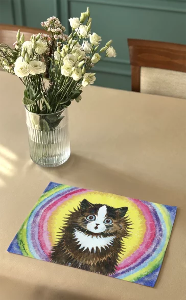 Podkładka na stół Kot w tęczy Louis Wain