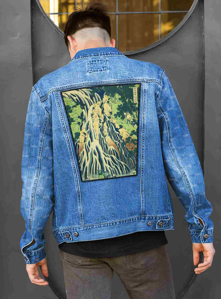 Ekran Wodospad Kirifuri na górze Kurokami w prowincji Shimotsuke Katsushika Hokusai