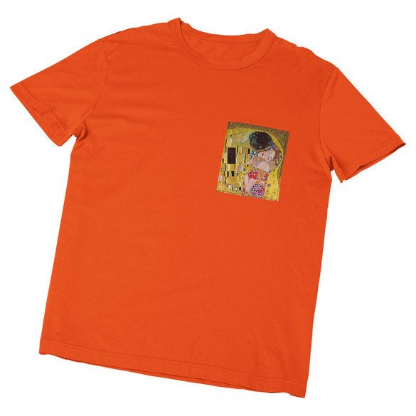 Koszulka z kieszonką Pocałunek Gustav Klimt