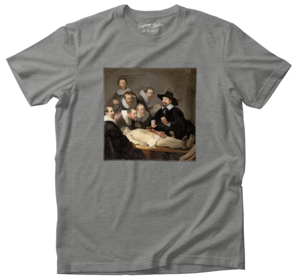 Koszulka z naszywką Lekcja anatomii doktora Tulpa Rembrandt