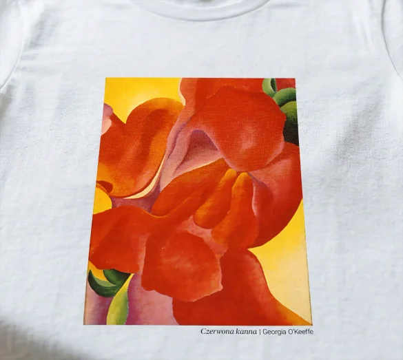 Bluzka damska czerwona kanna Georgia O’Keeffe