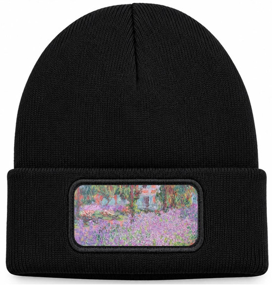Czapka zimowa Ogród artysty w giverny Claude Monet – czarna