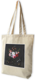 Torba z naszywką Wiosenne kwiaty w szklanym wazonie Jan van Kessel (starszy)