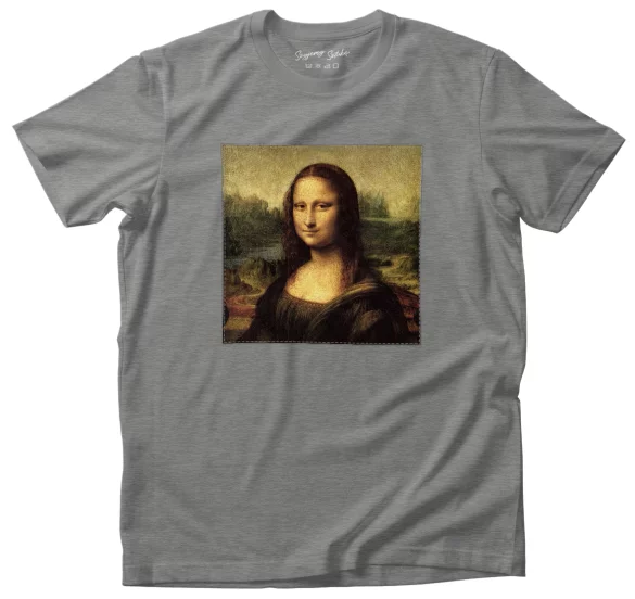 Koszulka z naszywką Mona Lisa Leonardo da Vinci