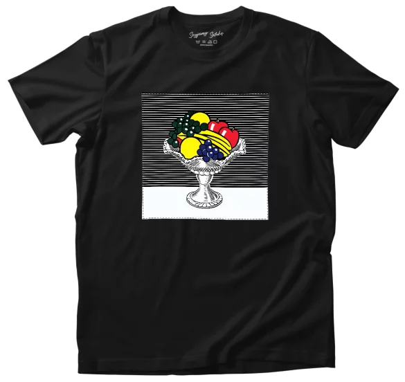 Koszulka z naszywką Still life with crystal bowl Roy Lichtenstein