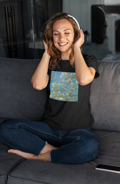 Bluzka damska z naszywką Kwitnący migdałowiec Vincent Van Gogh