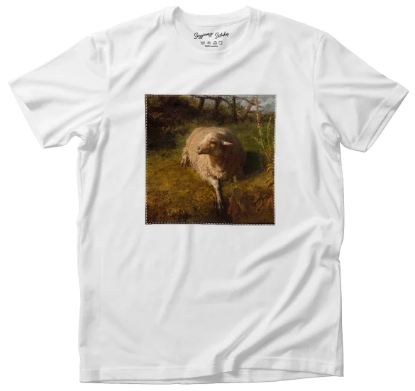 Koszulka z naszywką Odpoczywająca owca Rosa Bonheur