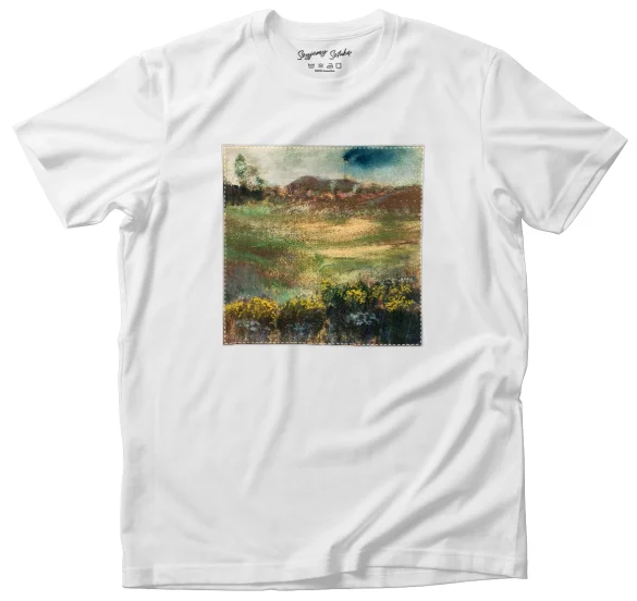 Koszulka z naszywką Krajobraz z kominami Edgar Degas