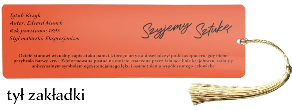 Zakładka do książki Krzyk Edvard Munch