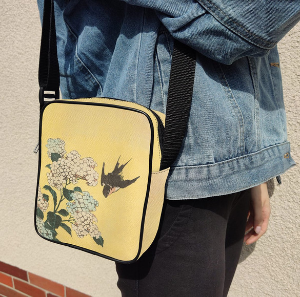 Torba Listonoszka Hortensja i Jaskółka Katsushika Hokusai