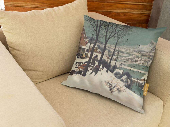 Poduszka Myśliwi na śniegu Pieter Bruegel starszy