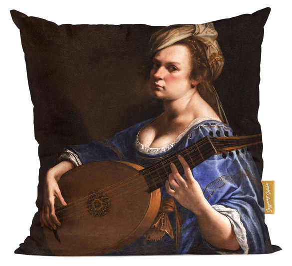 Poduszka Autoportret jako lutnistka Artemisia Gentileschi