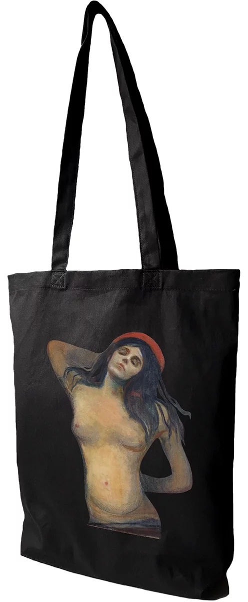 Torba bawełniana Madonna Edvard Munch, Czarna