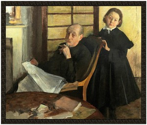 Naszywka Henri Degas i jego siostrzenica Lucie Degas Edgar Degas