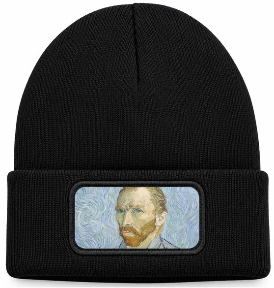 Czapka zimowa Autoportret (F627) Vincent Van Gogh – czarna
