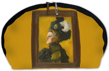 Kosmetyczka Portret żony artysty Jadwigi na żółtym tle Józef Mehoffer