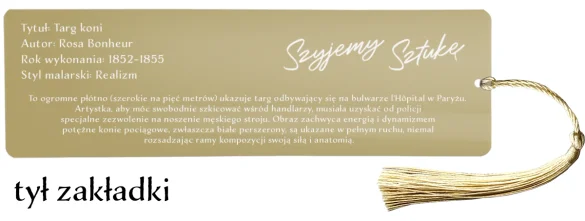 Zakładka do książki Targ koni Rosa Bonheur