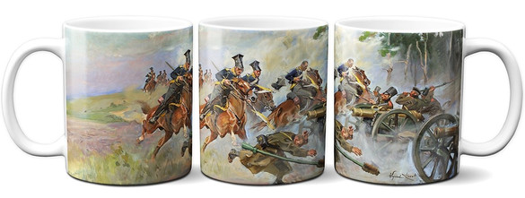 Kubek Szarża na baterie rosyjskie pod Stoczkiem Wojciech Kossak