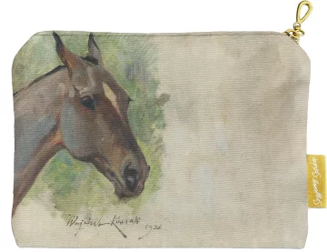 Kosmetyczka mini Głowa gniadego konia Wojciech Kossak