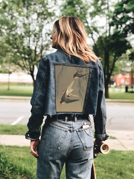 Ekran Trzy jaskółki rdzawoczerwone podczas nurkowania Ohara Koson