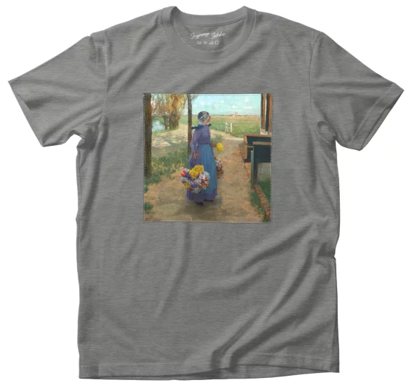 Koszulka z naszywką Kwietna dziewczyna w Holandii George Hitchcock